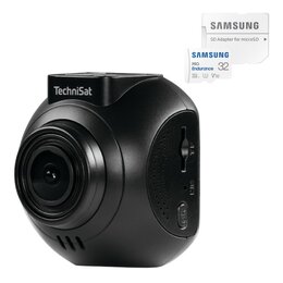 Wideorejestrator TECHNISAT Roadcam 1CE + Karta pamięci SAMSUNG Pro Endurance microSDHC 32GB + Adapter