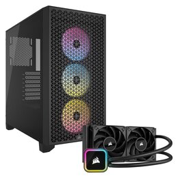 Obudowa CORSAIR 3000D Airflow RGB Czarny + Chłodzenie wodne CORSAIR iCUE H115i RGB Elite
