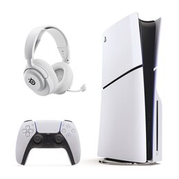 Konsola SONY PlayStation 5 Slim + Słuchawki STEELSERIES Arctis Nova 5P Wireless, Nauszne, Dźwięk przestrzenny Biały