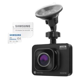 Wideorejestrator NAVITEL AR250 NV + Karta pamięci SAMSUNG Pro Endurance microSDXC 64GB + Adapter