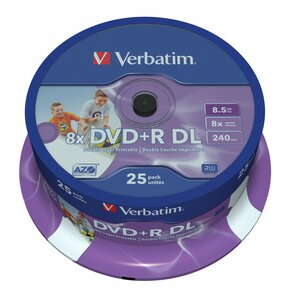 Płyta VERBATIM DVD+R Double Layer Print Cake 25