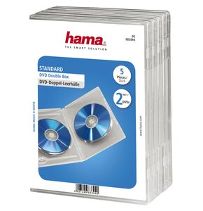 Pudełko HAMA DVD Double Box Przezroczysty (5 sztuk)