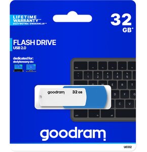 Pendrive GOODRAM UCO2 USB 2.0 32GB Niebiesko-biały
