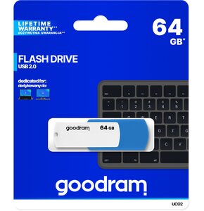 Pendrive GOODRAM UCO2 USB 2.0 64GB Niebiesko-biały