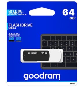 Pendrive GOODRAM UCO2 USB 2.0 64GB Czarno-biały