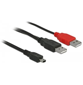 Kabel 2x USB - Mini USB DELOCK 0.3 m