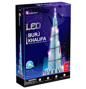 Puzzle 3D CUBIC FUN LED Burj Khalifa L133H (136 elementów)