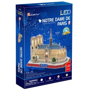 Puzzle 3D CUBIC FUN LED Notre Dame L173H (149 elementów)