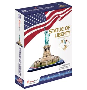 Puzzle 3D CUBIC FUN Budowle Świata Statua Wolności C080H (40 elementów)
