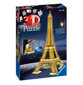 Puzzle 3D RAVENSBURGER Wieża Eiffla nocą (216 elementów)