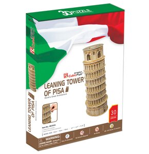 Puzzle 3D CUBIC FUN Budowle Świata Krzywa Wieża w Pizie MC053H (30 elementów)