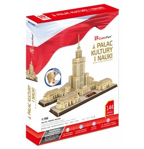 Puzzle 3D CUBIC FUN Budowle Świata Palac Kultury i Nauki MC224H (144 elementów)