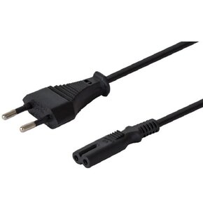 Kabel zasilający EU 2 pin (CEE 7/16) - IEC 320 C7 SAVIO 1.8 m