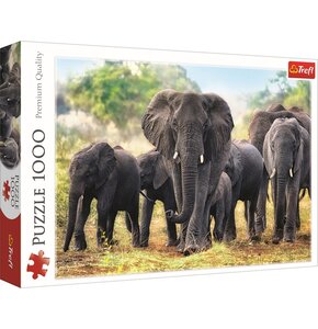 Puzzle TREFL Premium Quality Afrykańskie słonie 10442 (1000 elementów)