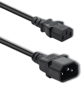 Kabel zasilający IEC 320 C13 - IEC 320 C14 QOLTEC 1.8 m