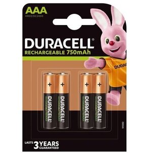 Akumulatorki AAA 750mAh DURACELL Rechargable (4szt.)