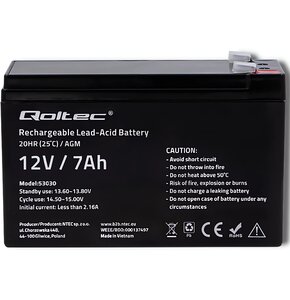 Akumulator QOLTEC 53030 7Ah 12V