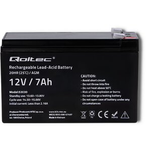 Akumulator QOLTEC 53030 7Ah 12V