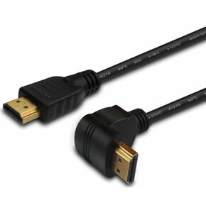 Kabel HDMI - HDMI kątowy v2.0 SAVIO CL-108 4K 1.5 m