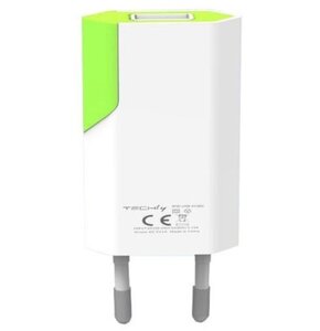 Ładowarka sieciowa TECHLY IPW-USB-ECWG Slim 5W Biało-zielony