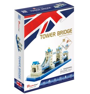 Puzzle 3D CUBIC FUN Budowle Świata Tower Bridge C238H (52 elementy)