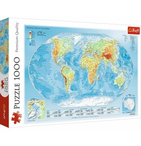 Puzzle TREFL Mapa fizyczna świata 10463 (1000 elementów)