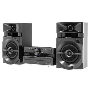 Wieża PANASONIC S.C.-UX100E-K Czarna, Odtw.CD, Bluetooth, USB, Tuner FM, aplikacja MAX Juke, Wbudowany Equalizer