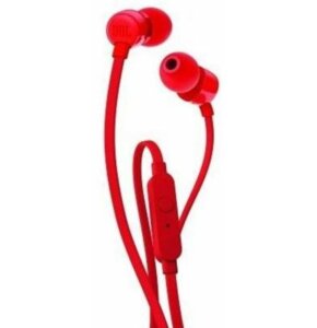 Słuchawki dokanałowe JBL T110 z mikrofonem Czerwony