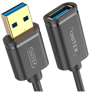 Przedłużacz USB-A - USB-A  UNITEK Y-C456GBK 0.5 m