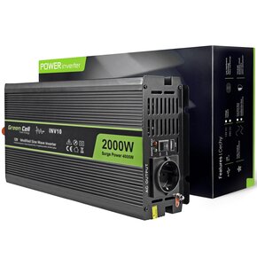 Przetwornica GREENCELL 12V na 230V 2000W/4000W Modyfikowana sinusoida