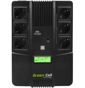Zasilacz UPS GREEN CELL UPS06 AiO 600VA 360W z wyświetlaczem LCD
