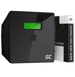 Zasilacz UPS GREEN CELL UPS08 1000VA 700W Power Proof z wyświetlaczem LCD / Czysta Sinusoida