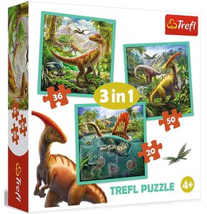 Puzzle TREFL Niezwykły świat dinozaurów 34837 (106 elementów)