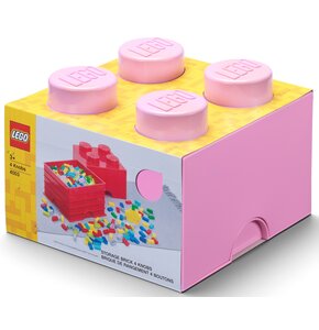 Pojemnik na LEGO klocek Brick 4 Jasnoróżowy 40031738