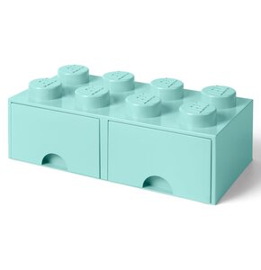 Pojemnik na LEGO z szufladkami Brick 8 Morski 40061742