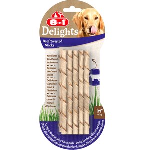 Przysmak dla psa 8IN1 Delights Beef Twisted Sticks (10 szt.)