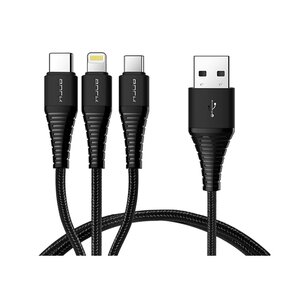 Kabel USB - Lightning/Micro USB/USB-C ROCK 1.2m