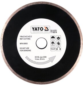Tarcza do cięcia YATO YT-6014 180 mm