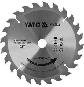 Tarcza do cięcia YATO YT-60634 190 mm