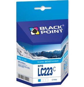 Tusz BLACK POINT do Brother LC-223C Błękitny 10 ml BPBLC223C