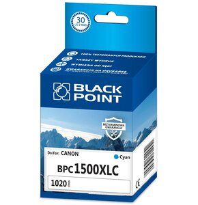 Tusz BLACK POINT do Canon PGI-1500XLC Błękitny 12 ml BPC1500XLC