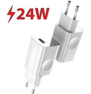 Ładowarka sieciowa BASEUS USB QuickCharge 24W Biały