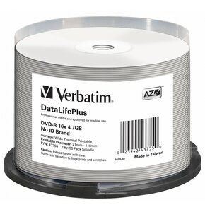 Płyta VERBATIM DVD-R Printable Thermal Cake 50