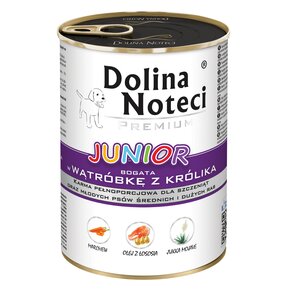 Karma dla psa DOLINA NOTECI Premium Junior Wątróbka z królika 400 g