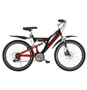 Rower młodzieżowy INDIANA X-Rock 1.6 26 cali dla chłopca Czarno-czerwony