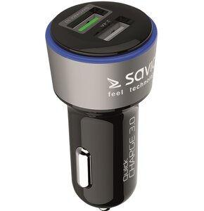 Ładowarka samochodowa SAVIO SA-06/B Quick Charge 3.0