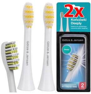 Oryginalna końcówka szczoteczki GÖTZE & JENSEN DEEPLY STH3 (2 szt.) (Usuwanie przebarwień)
