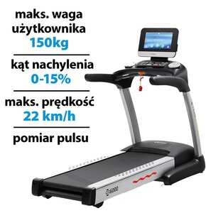Bieżnia elektryczna HMS BE6000 2982W 22km/h