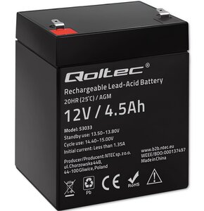 Akumulator QOLTEC 53033 4.5Ah 12V