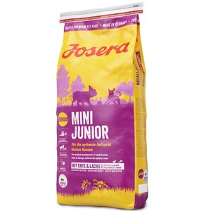 Karma dla psa JOSERA Mini Junior Kaczka z łososiem i ryżem 15 kg